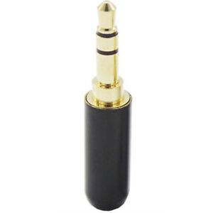 3 Pole 3.5mm Male Repair Headphone Stereo Jack Plug Metal Audio Soldering 3-Pack