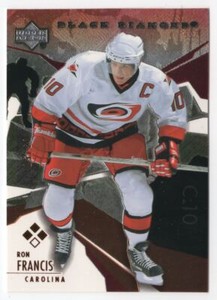 2003-04 UPPER DECK BLACK DIAMOND RED RUBY /50 RON FRANCIS