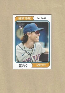 2023 Topps Heritage BRETT BATY #265 MINI SSP Mets RC 001/100 FIRST COPY! - Bild 1 von 2
