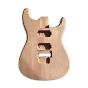 Unfinished Mahogany DIY Guitar Body Bolt On Locking Nut HH Pickup Configuration - Picture 1 of 6