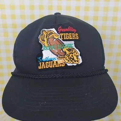 VTG Grambling Tigers vs Southern Jaguars Bayou Classic Leather Strapback Cap EUC - Image 1 of 4