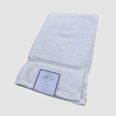 $18 Carisma Blanco Clásico Toalla de Mano Algodón Ducha Gimnasio Baño Toalla de Mano Foto 1 de 2