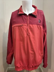 Vintage PGA Tour Men’s 1/2 Zip Pullover Jacket Size L Red Fade Golfing Bag - Picture 1 of 10