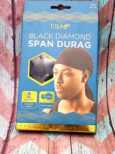 TITAN SPORT Black Diamond Span DU-RAG Schwarz Ultra Stretch - Bild 1 von 2