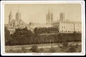 COUTANCES, VUE GENERALE : Photo Format Cabinet fin XIX - Foto 1 di 1