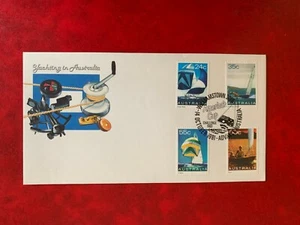 AUSTRALIA 1981 FDC YACHTING SAILING OCEAN RACER SABOT SHARPIE AMERICA'S CUP PM - Picture 1 of 2