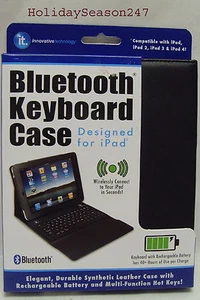 Innovative Technology Black Cover Sleeve w/ Keyboard Apple iPad 2 3 4 Generation - Picture 1 of 8
