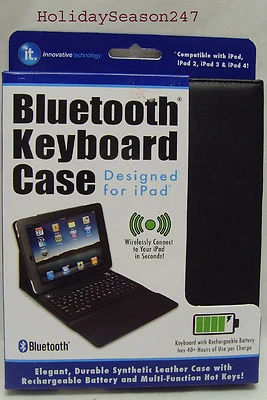 Innovative Technology Black Cover Sleeve w/ Keyboard Apple iPad 2 3 4 Generation - Image 1 of 4