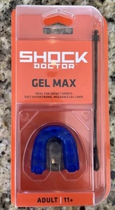 Shock Doctor Gel Max Mundschutz Erwachsene 11+ Blau Classic Sport Schutz Neu - Bild 1 von 2