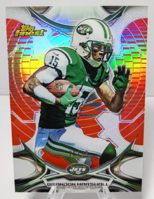 2015 Topps Finest Red Refractor 76/99 Brandon Marshall #38 - Image 1 of 3