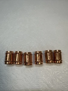 6er Pack Lot Watt 1/2" vorgelötet EZ Schweiß Kupfer Stop Kupplung - Bild 1 von 5