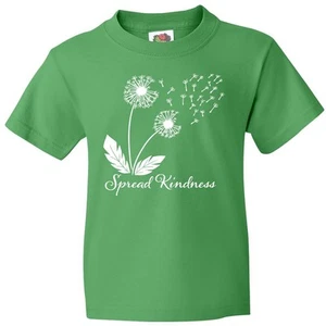 Inktastic Spread Kindness Dandelion Youth T-Shirt Flowers Wild Flower Wish Anti - Picture 1 of 6