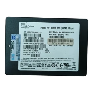 HP 816876-004 960GB SATA 2.5" Enterprise SSD – Samsung PM863 High-PerformanceSSD - Picture 1 of 2