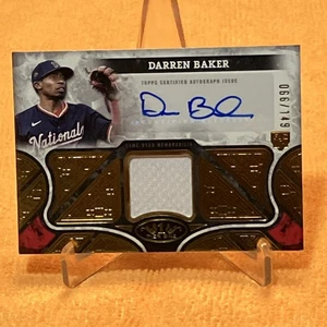 /149 Darren Baker RPA 2025 Topps Tier One #AT1R-DB AUTOGRAPHED RELICS Nationals - Picture 1 of 4