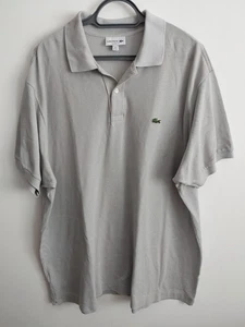 CAMISA POLO LACOSTE 4XL (TALLA 9) PLATEADA MUY BUEN ESTADO USADA - Imagen 1 de 15