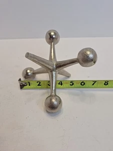 Retro Cast Jack Home Decor Rustic Silver Color Tabletop Sculpture Bookend - Picture 1 of 5