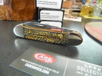 CUBIERTOS CASE & SONS 3.63" PIÑA DORADA HUESO NATURAL CANOA 2 HOJAS S.S. 81802 Foto 1 de 4