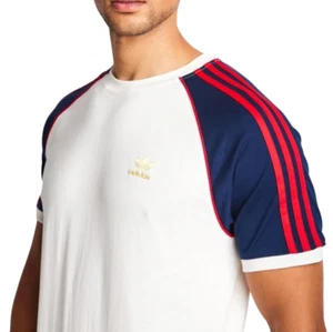 NUEVA CAMISETA PARA HOMBRE ADIDAS ORIGINALS 3 RAYAS CALIFORNIA ~TALLA GRANDE #IY4865 - Imagen 1 de 6