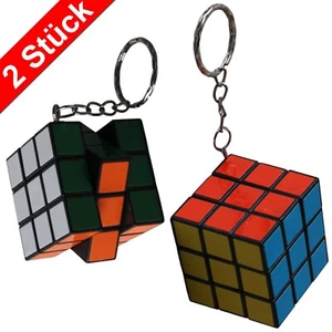 2 Zauberwürfel Schlüsselanhänger Magic Speed Cube Denkspiel Lernspiel 3D Puzzle - Bild 1 von 3