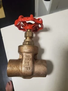 Gate Valve, Red-White 1" Socket - Picture 1 of 4