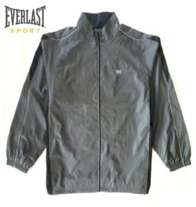 EVERLAST SPORT NEW Grey Black Waterproof Ahtletic Woven Jacket Big Mens 2XL QCO - Picture 1 of 4