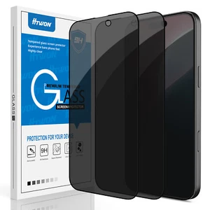 Privacy Antispy Tempered Glass Screen Protector For iPhone 16 /16 Plus/16 Pro US - Picture 1 of 44