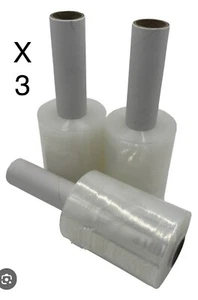 3 x Stretch Bundling Film Mini Wrap Clear 125mm x 305m Free Postage - Picture 1 of 1