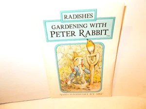 VTG 1992 RADISHES GARNDENING WITH PETER RABBIT 4.5"  x 3.25" SPARKLER RADISH - Picture 1 of 5