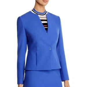 Hugo Boss Größe 4 Jisula kragenlos Ponte Career klassische Blazerjacke königsblau - Bild 1 von 16