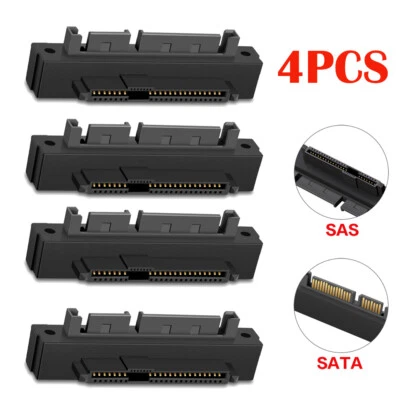 4x SAS to SATA 22-pin Male Converter SFF-8482 Female HDD Hard Drive Raid Adapter - Image 1 of 4