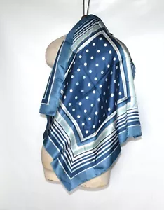 "Creation Regula Nouveaute 100% seda azul lunares envolvente 26" - Imagen 1 de 3