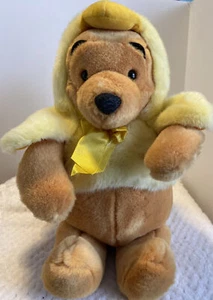 Winnie Pooh Disney Plush in Easter Yellow Chick Jacket 15 Inches - Picture 1 of 11