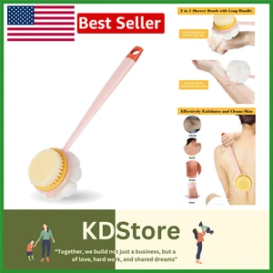 15" Back Bath Brush Long Handle for Shower for Elderlymen and Womenback Scrubb - Picture 1 of 9