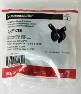 NEW1/2” CTS Pipe Suspensulator Tube SiouxChief 558-E2 Suspension Clamp bag of 5 - Bild 1 von 3