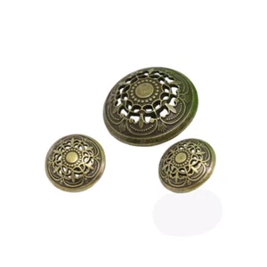 10Pcs Hollow Sewing Buttons Round Shaped Shank Button DIY for Jacket Jeans - Picture 1 of 4