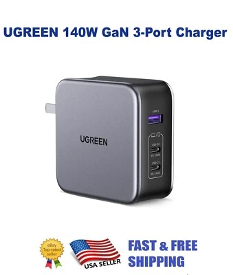 UGREEN 140W GaN USB-C Charger Nexode PPS PD 3.1 3-Port (No Cable) - Image 1 of 4