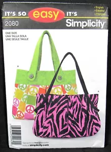 Purse Totes Bags Sewing Pattern Simplicity 2080 Uncut - Picture 1 of 4