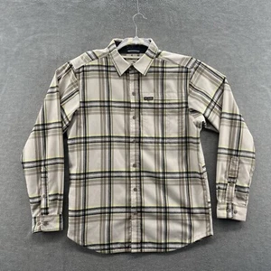 Columbia Omni Wick Beige Plaid Flannel Long Sleeve Casual Button Up Shirt S - Picture 1 of 9