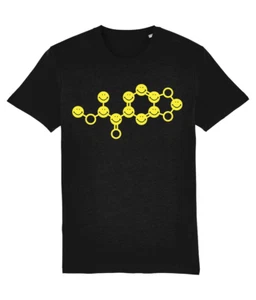 MDNA Molecule Acid House Hardcore Jungle D&B 88 89 Rave Flyer Organic T Shirt - Picture 1 of 9