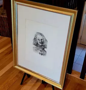 Salvador Dali Velasquez Etching Signed in the Plate Excellent Condition W/Frame - Picture 1 of 4