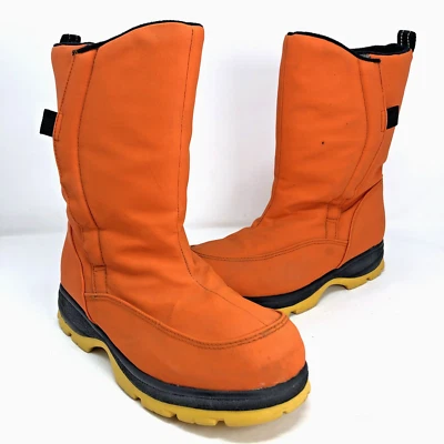 Lands End Boots Womens 7 Orange Waterproof Weather Snow Rain Mid Calf Insulated - Image 1 of 4