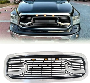 Front Grille 2013 2014 2015 2016 2017 2018 Dodge Ram 1500 Chrome Grille Big Horn - Picture 1 of 6