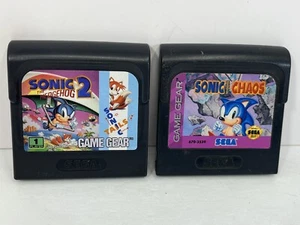 Sonic Chaos & Sonic The Hedgehog 2 Spiele Lot (Sega Game Gear, 1993) *GETESTET* - Bild 1 von 3