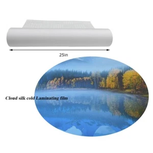 Cold Laminating Film Self-Adhesive Vinyl 93ft x 25in 3 Mil (Cloud Silk Type) - Picture 1 of 10