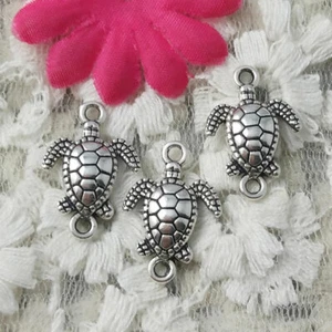 Envío gratuito 66 piezas conectores antiguos tortuga plateada 21X14 mm H-5192 - Imagen 1 de 4