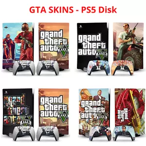 GTA Grand Theft PS5 Disk Skin Sticker Decal Vinyl Wrap for Playstation 5 Console - Bild 1 von 9