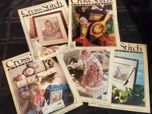 Vintage Cross Stitch and Country Crafts Magazine Lot of 5 Issues 1990 - Picture 1 of 1