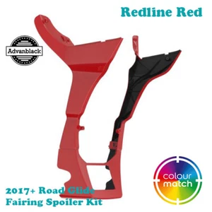 Redline Red Fairing Spoiler Kit fit 2017+ Harley Road Glide FLTRX - Picture 1 of 6
