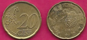 SPAIN 20 EURO CENT 2006 XF 1st TYPE,1st MAP,MIGUEL DE CERVANTES FRONT FACING,a q - Picture 1 of 1