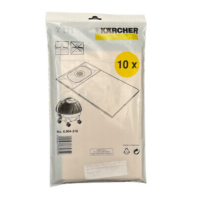 GENUINE KARCHER 10 Pack Filter Paper Vacuum Bags For T 171 (6904216 6.904-216.0) • 22£